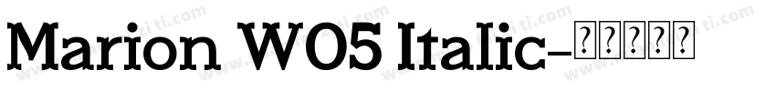 Marion W05 Italic字体转换